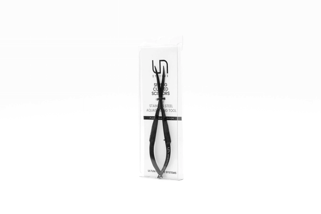 UNS Limited Black Spring Curved Scissors